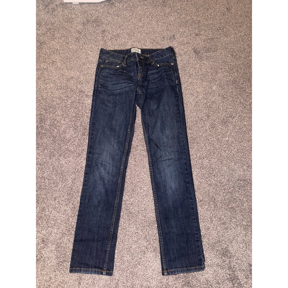 Aeropostale‎ Women's Bayla Dark Blue Wash Skinny Jeans Size 1/2 Short
